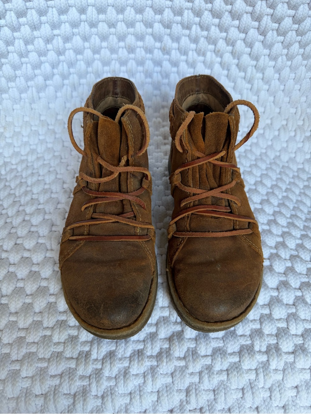 Born Women’s Leather Temple II Boot Distressed “Glazed Ginger” 7M